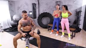 The gym is a good place to fuck with Claudia Bavel and Lady Gang