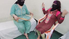 Awesome 3some Anal Fucking of 2 Indian Muslim Hot Bhabhi's with Dever