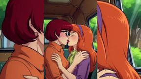 AI Toon Lesbian Super Sluts - Tongue Kissing Humping Group Softcore