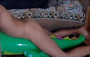 Big inflatable alligator humping cum