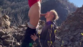 Cute guy hesitates to suck a dick for quick money, but in the end he agrees