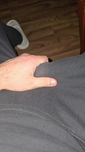 Dominant Gentleman Teasing His Hard Cock Bulge Stroking POV