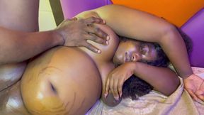 Amateur babe is scared of having doggy with a BBC