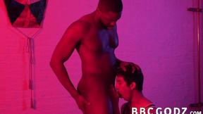 ”Huge ebony prick is bare pounding young man doggy style”