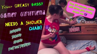 Gamer Girlfriends Gross Gassy Deal! Human Chair Fart Sniffing to Earn Release Ignore Edge Tease POT