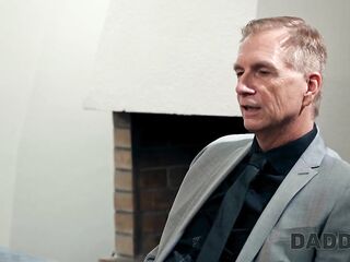 DADDY4K. Hawt and smart golden-haired Daruma Rai sucks old rich stud's knob to win