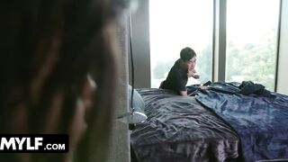 Lascivious Step-mother Becky Bandini Is Shocked When She Sees Her Stepson's 10 Inch Cock - MYLF