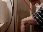 Cute femboy fingers himself while trying not to wake up family at 3am