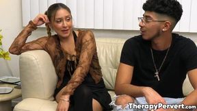 Dr Sydney Paige helps a cute nubile Mads Flores fix her relationship with her stepbrother