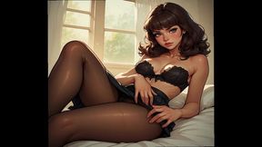 M4F lesbian foot worship in pantyhose