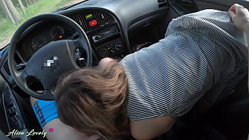 Public Sex Couple Teenager in Car Outdoor - Amateur Outdoor POV