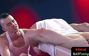 Horny muscular wolf leaves gay ass raw