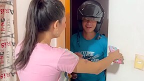 Cute Girl Gets Fucked By Delivery Guy While She Was Home Alone