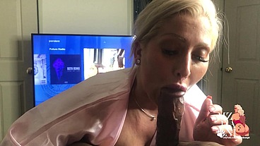 Mz Dani Deepthroats Big Black Cock