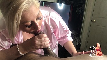 Mz Dani Deepthroats Big Black Cock