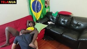 rapidinha no sofa com minha black teen