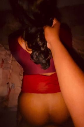 Desi wife gets doggy styled in saree by her husband and friends