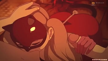 GIRL WITH CAT EARS MASK DOING A AMAZING BLOWJOB!