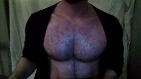 Hairy Muscles Flexing, Jerking, and Ball Play