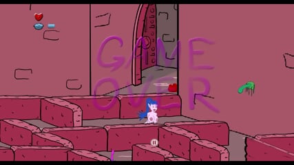 Cartoon virgin gets fucked. Game walkthrough video.