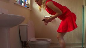 Executrix On Toilet - Red Dress (mkv)
