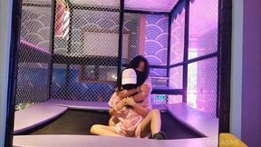 Two girls at bathing beach mixed martial arts, wrestling, and Brazilian Jiu-Jitsu match, famale fighting #FF003