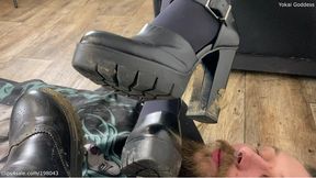 Dirty shoes worship, spitting and humiliation with My bestie