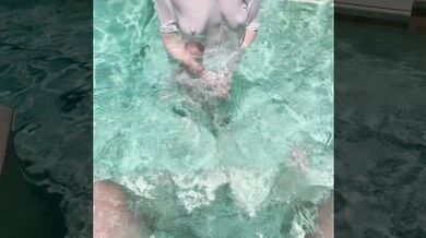 She teased me in the pool before the neighbors ruined a bj