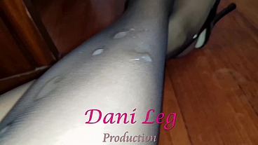 Dani_Leg in Delicate Black Stockings and High heels