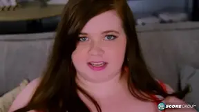 Little plumper Savana Blue plays with her big tits and hairy pussy