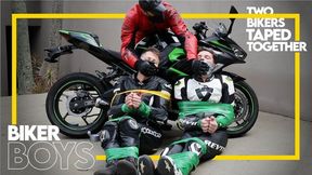 Biker Boys - Green Bike - Part 2 (1080p) Gay Bondage - Gay Domination - Handgag - Biker Gear - Tape Bondage - BDSM