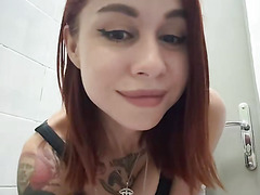 Stunning Tattooed Redhead Shows Off Curves and Toys in Hot Solo Session