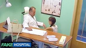 Desperate Russian teen rewards doctor with rough sex in fake hospital