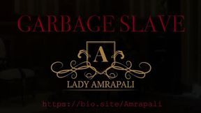 GARBAGE SLAVE Total Lengts 8:58 minutes  Chewed Food Spitting Chewing Spit Fetish Slave BDSM LADY AMRAPALI