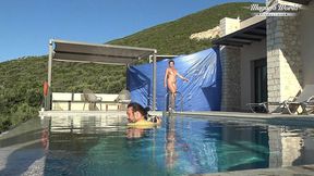 behind the scenes of all natural milf julia north underwater soft in the pool