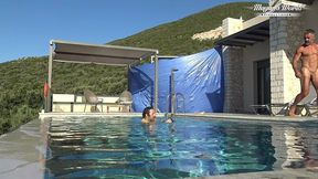 behind the scenes of all natural milf julia north underwater soft in the pool