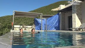 behind the scenes of all natural milf julia north underwater soft in the pool