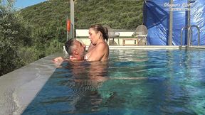 behind the scenes of all natural milf julia north underwater soft in the pool