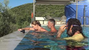 behind the scenes of all natural milf julia north underwater soft in the pool