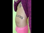 Alien is still inside me , everytime I look! Belly bloat fetish pregnant