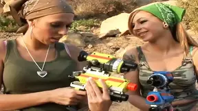 Lesbian babes explore each other's slick pussies