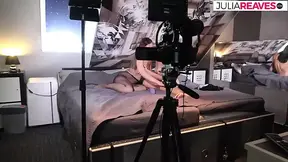 Horny sluts ride a huge cock then ride it to a cumshot