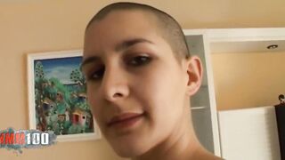 Teenie with bald fellatio banged by a older man