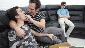 Step-family threesome with three hunks