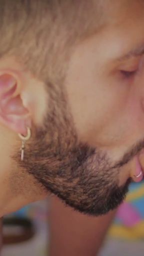 POV Facial Hot Latino Camilo Brown Passionately Sucking a Big Uncut Cock Until He Gets His Face Covered In Cum   Clip 1