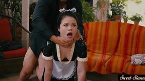 Sucking Dick while Licking Shoes - Cockriding Maid's Erotic Taboo