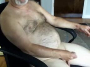 handsome hairy dad jerking off