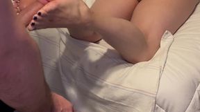 Stroking “Daddy’s” Big Cock With My Soles