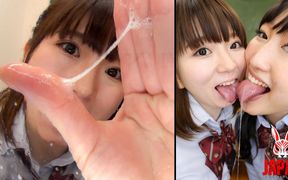 Two Japanese Girls, Mio Shinozaki and Himari Ogawa, Spit on You and Blow Their Bad Breath in Your Face