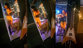 Transfixed T-girl’s Strip Dance to Sissy Captions with Big Ass Wobbling